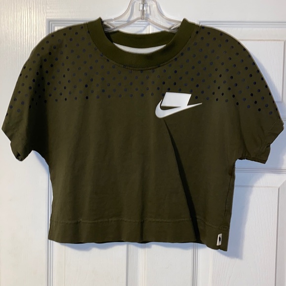 Nike NSW crop tee, green, size small - Picture 1 of 2